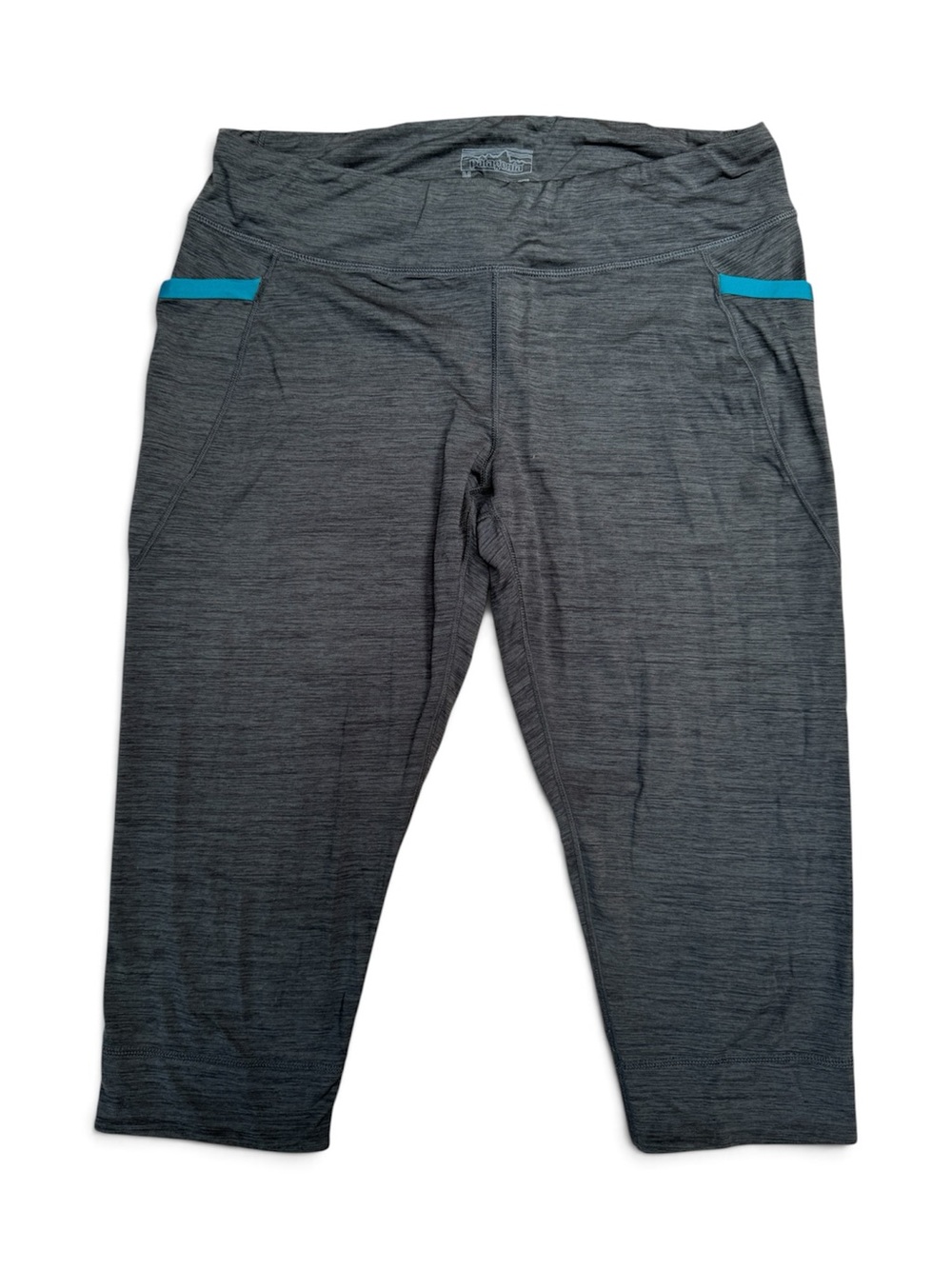 Patagonia Diversifly Capri Leggings Tights M Gray Heather